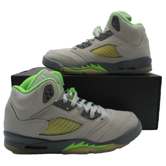 Nike Air Jordan 5 Retro Green Bean Youth Size 7Y Gray Volt GS DQ3734-003 (1U3)